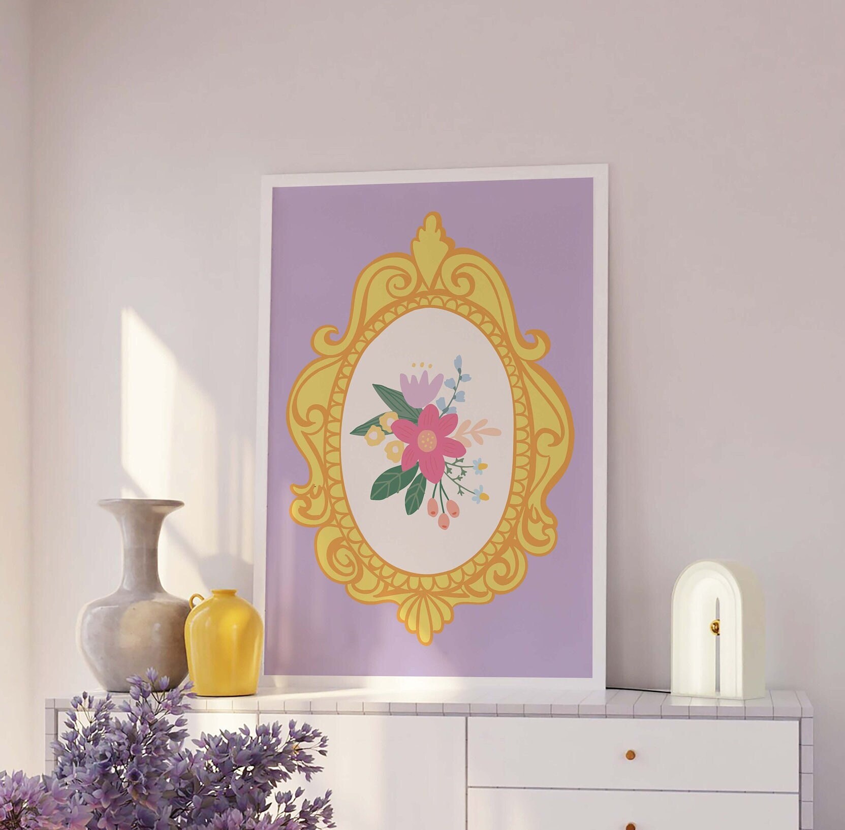 Vintage Floral Frame Print - Image 2