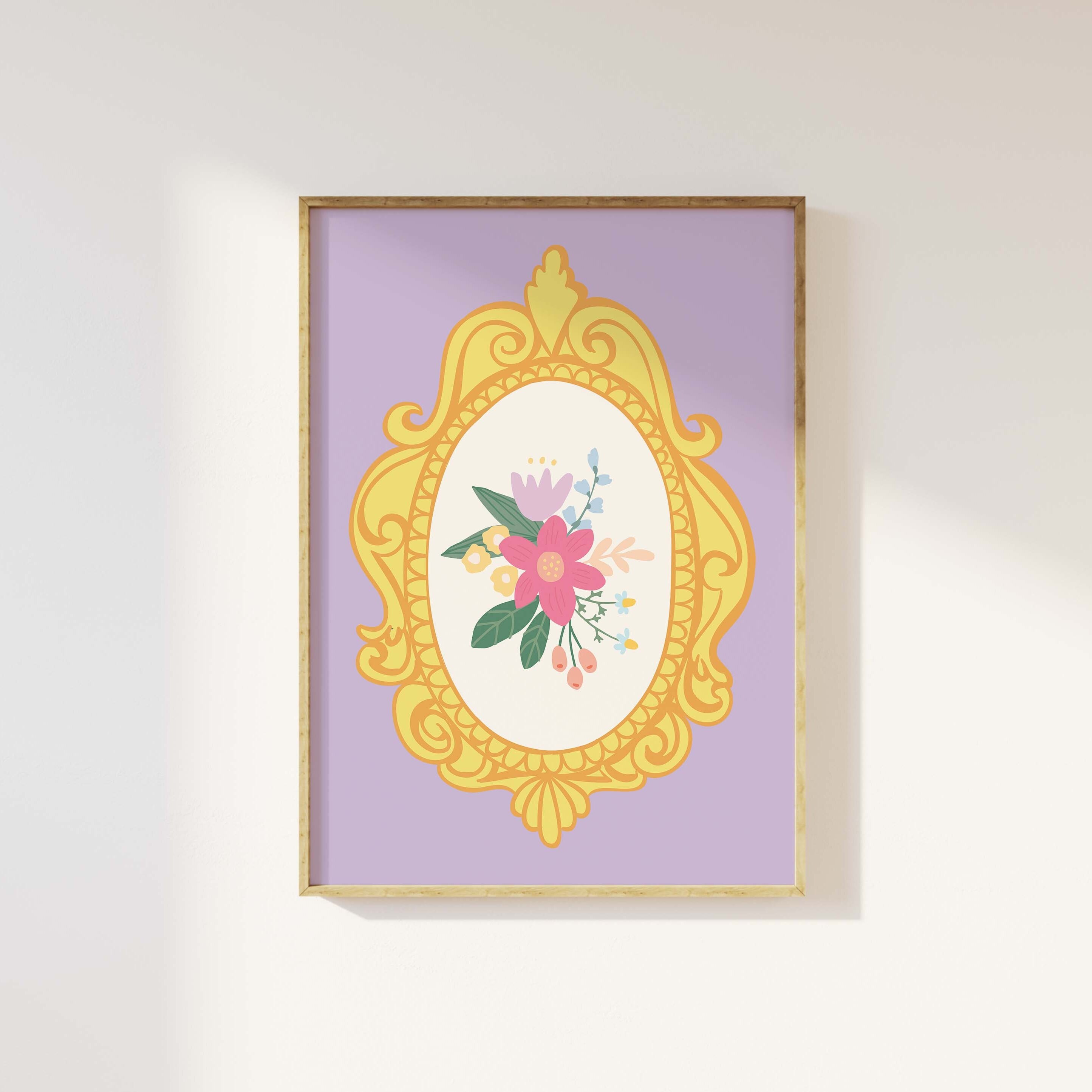 Vintage Floral Frame Print - Image 3
