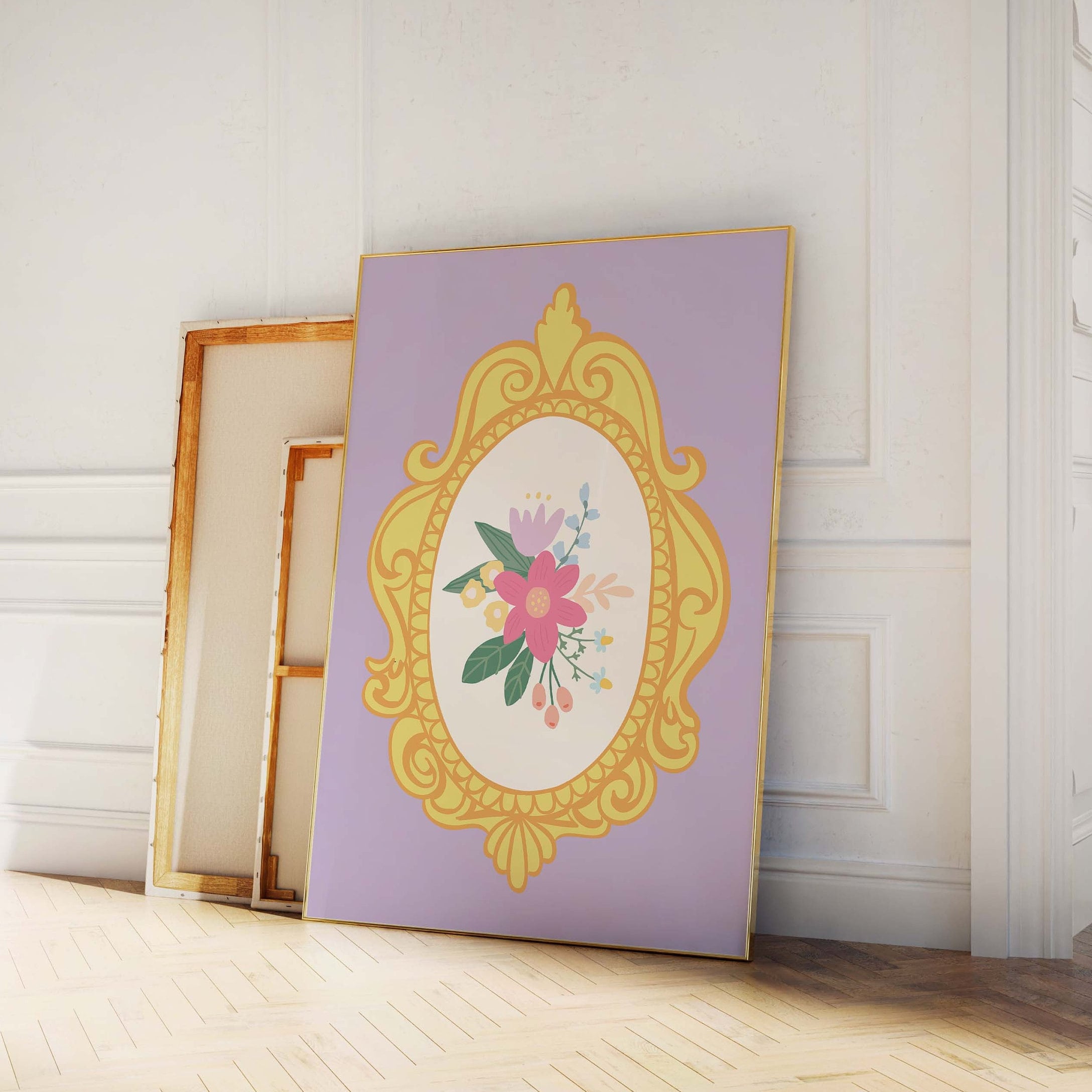 Vintage Floral Frame Print - Image 5