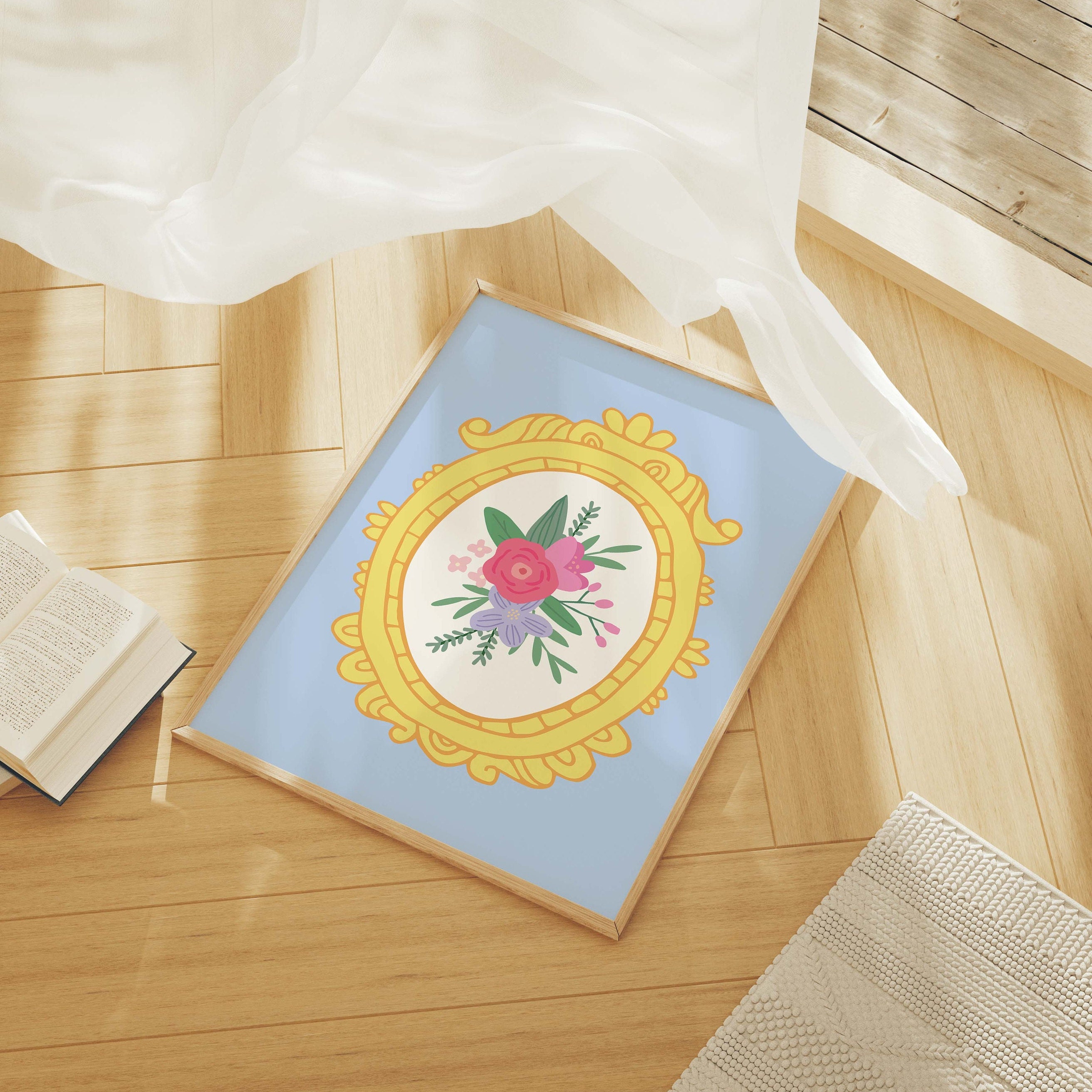 Vintage Floral Frame Print - Image 4