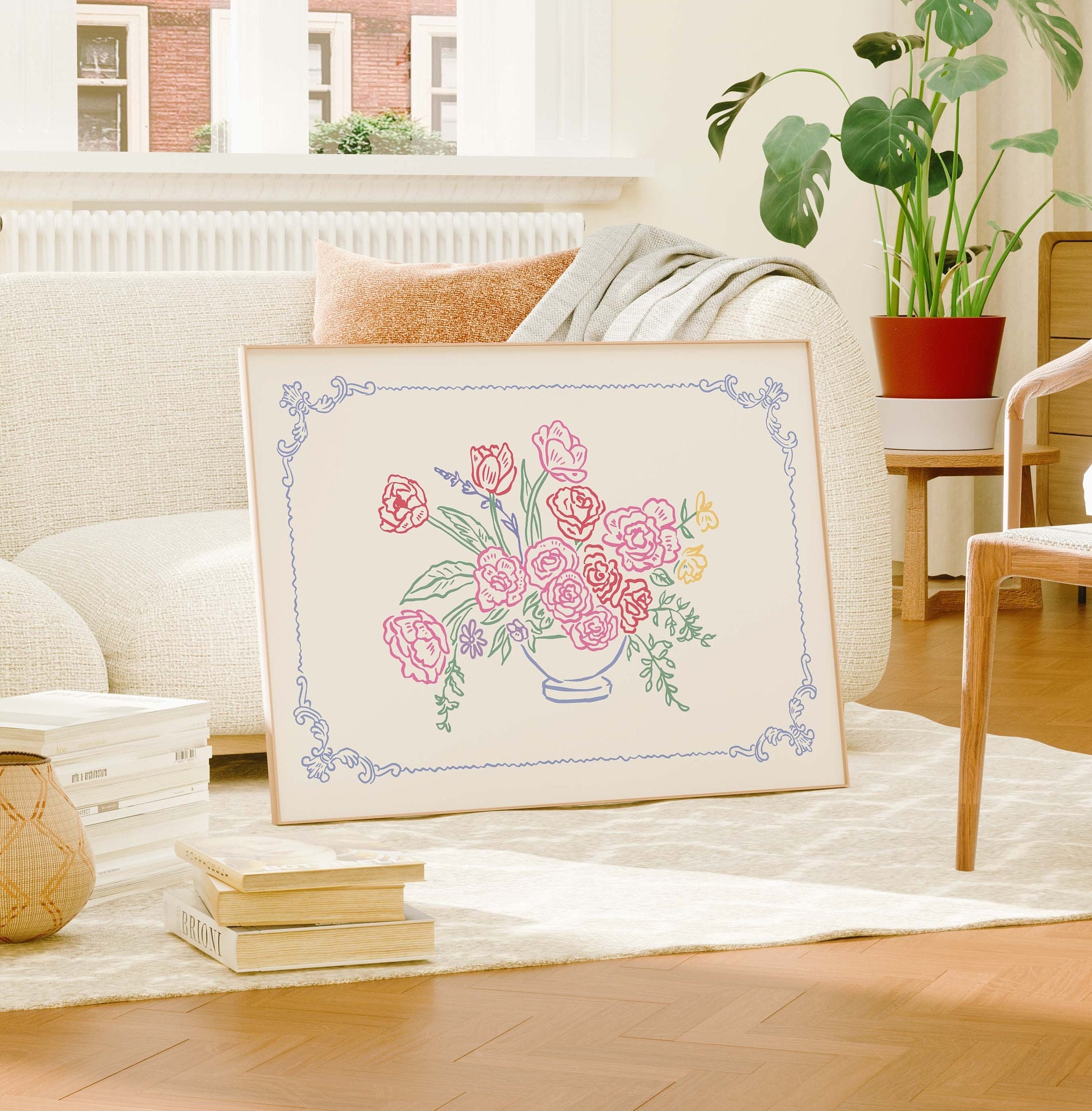 Vintage Floral Sketch Print - Image 3