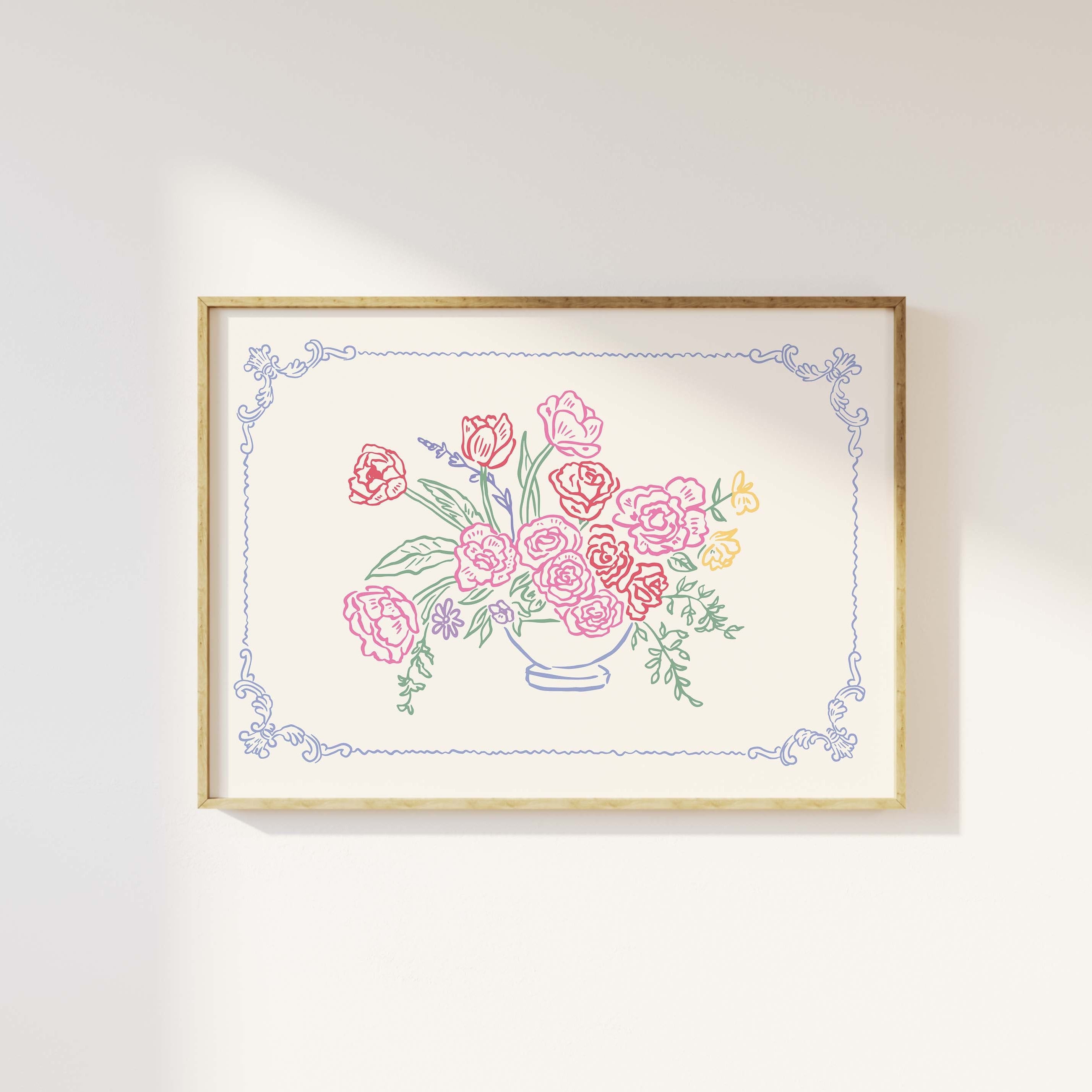 Vintage Floral Sketch Print - Image 4