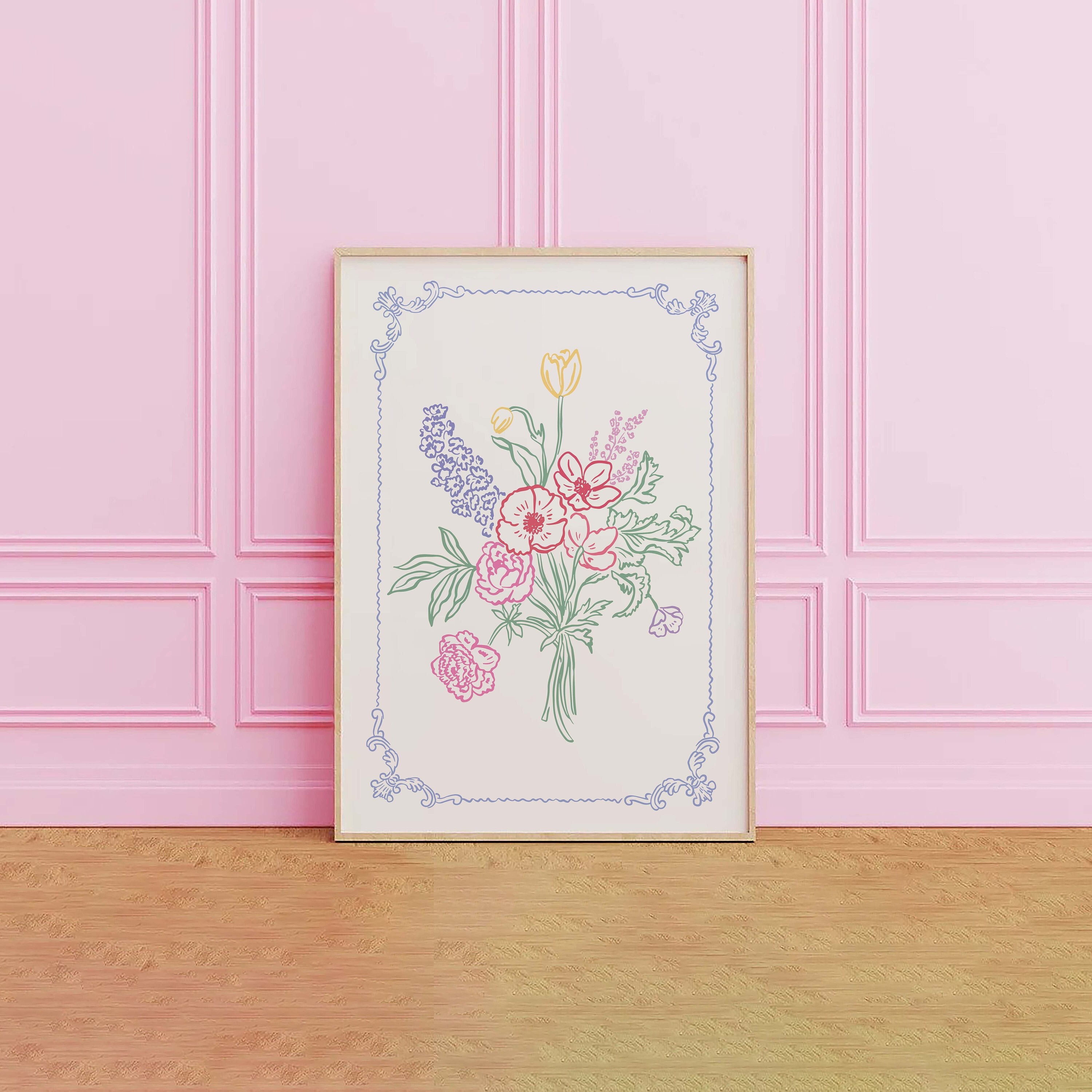 Vintage Floral Sketch Print