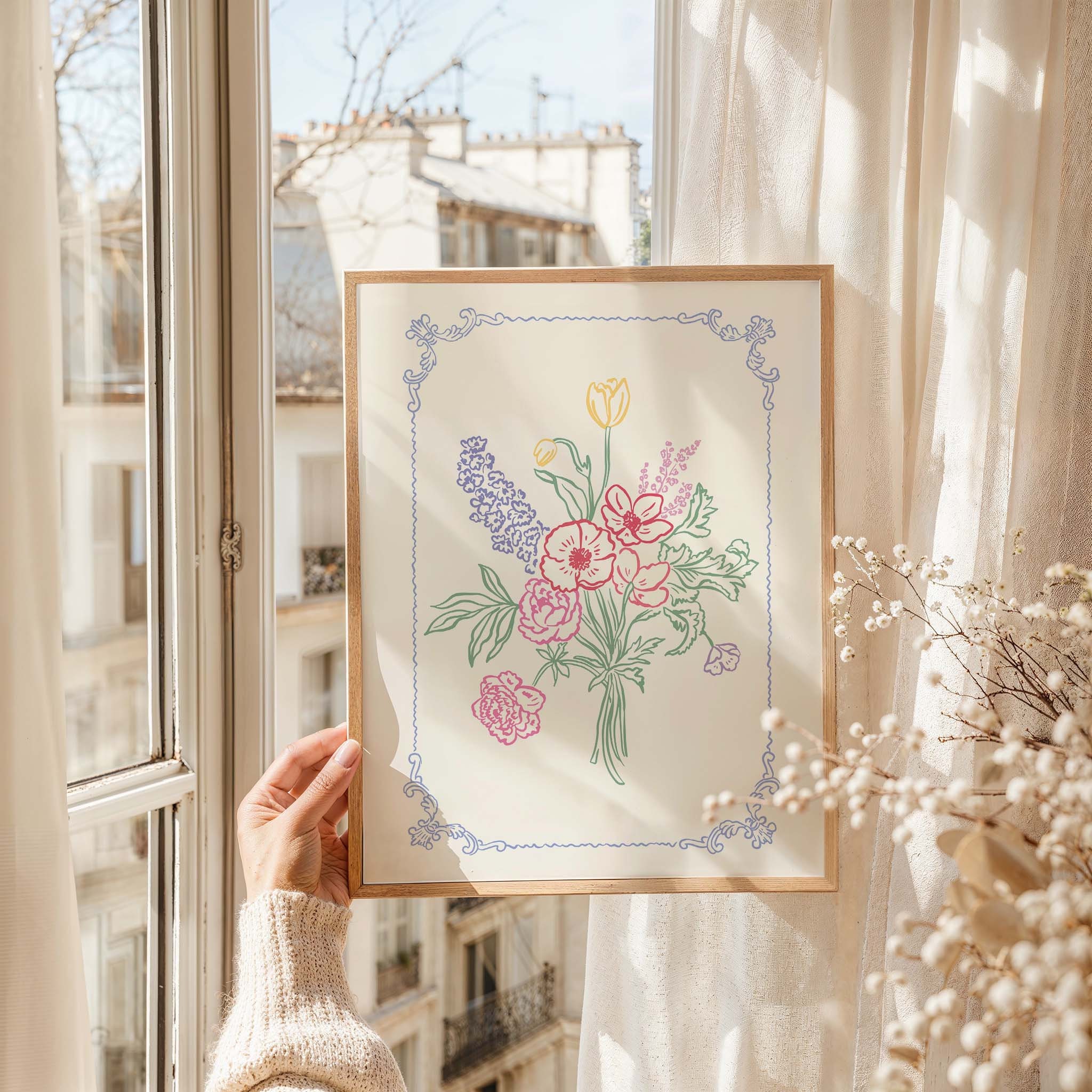 Vintage Floral Sketch Print - Image 3