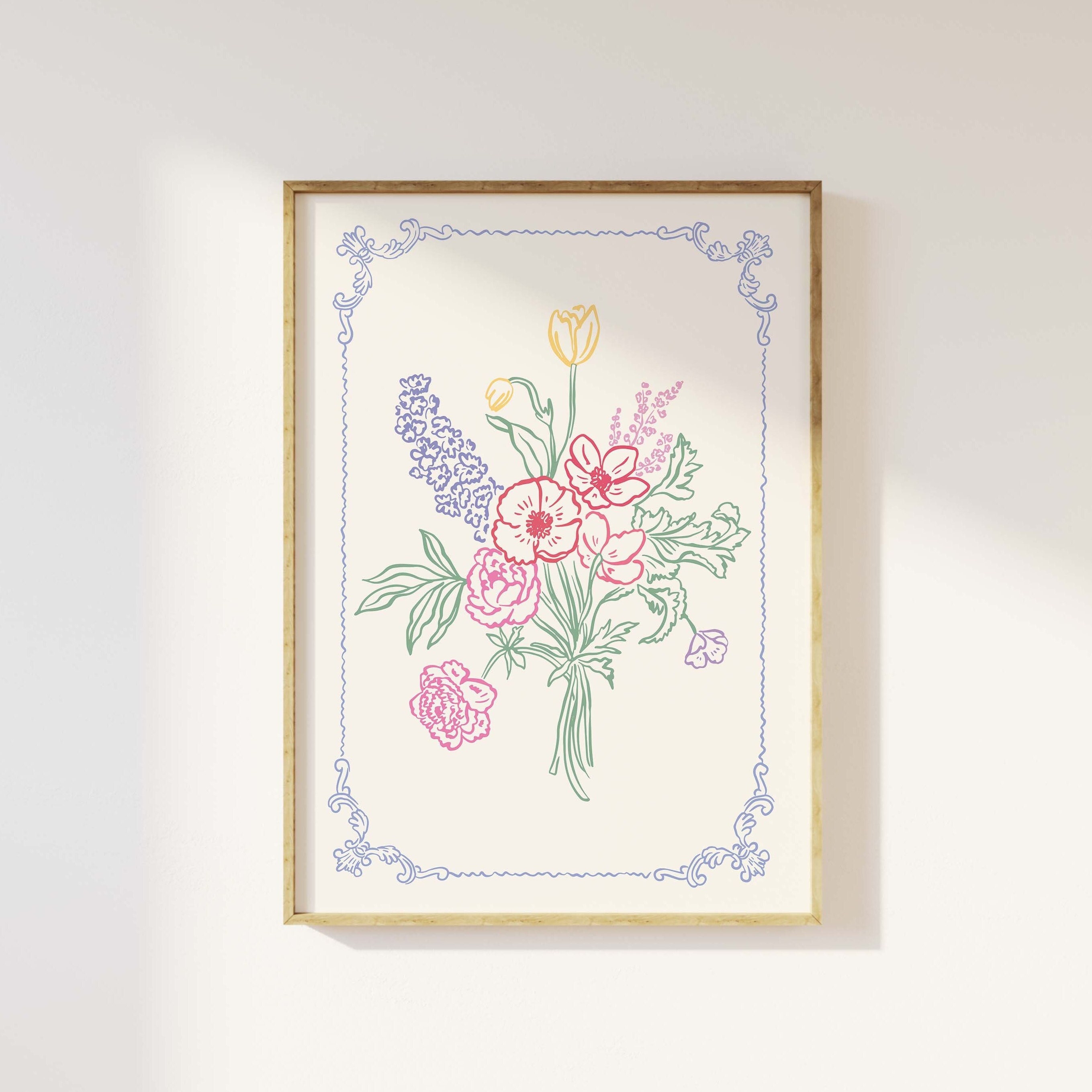 Vintage Floral Sketch Print - Image 4