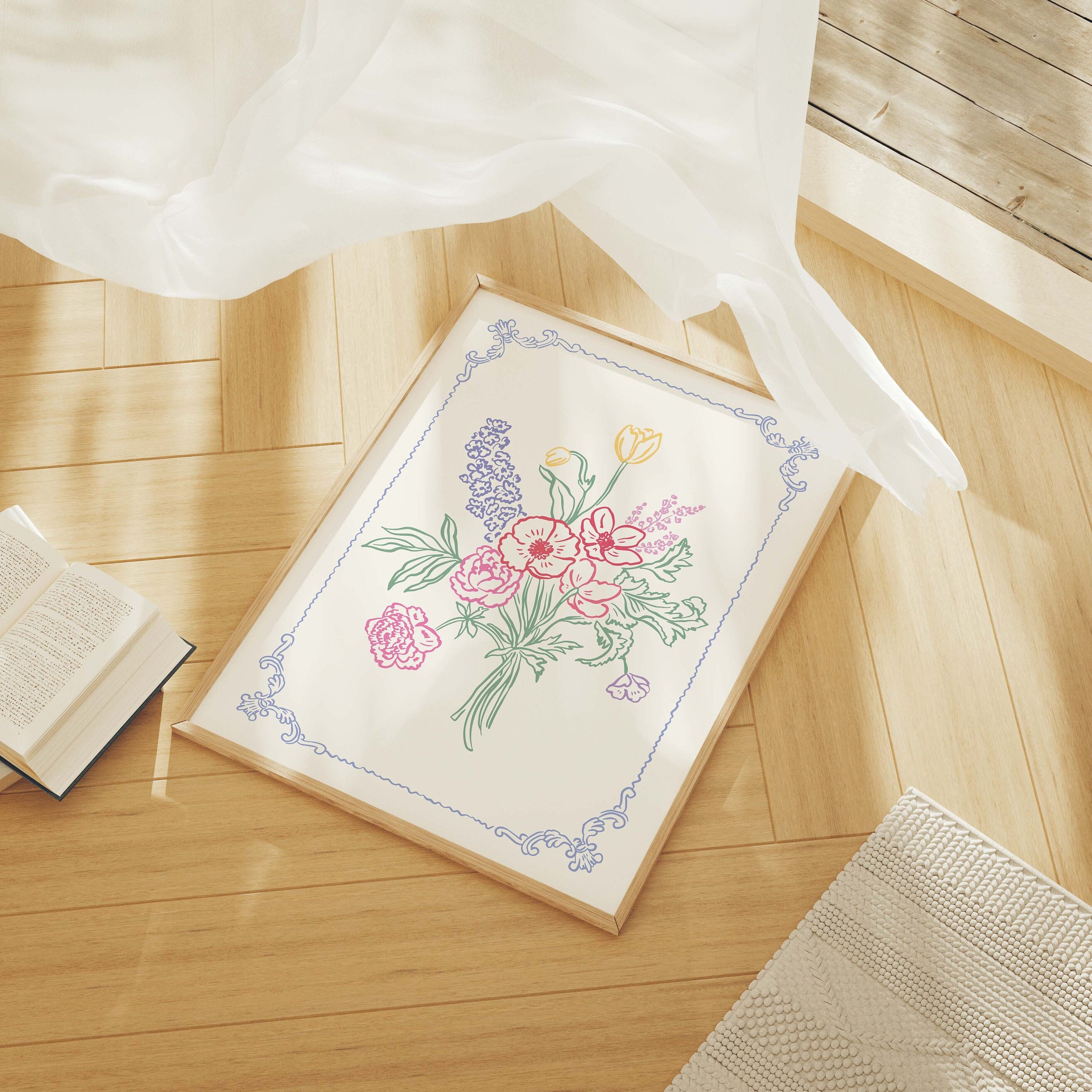 Vintage Floral Sketch Print - Image 5