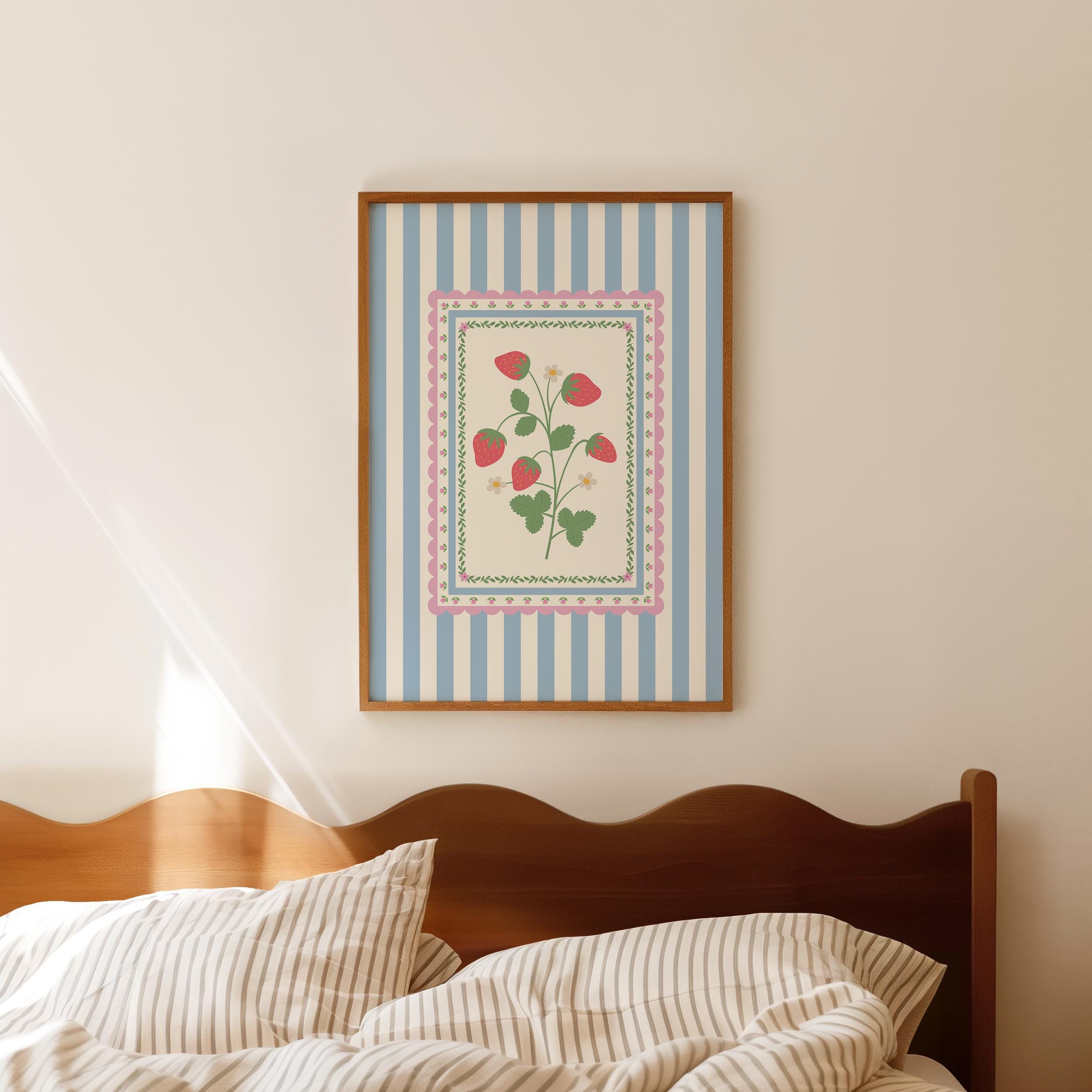 Vintage Striped Strawberry Print - Image 4