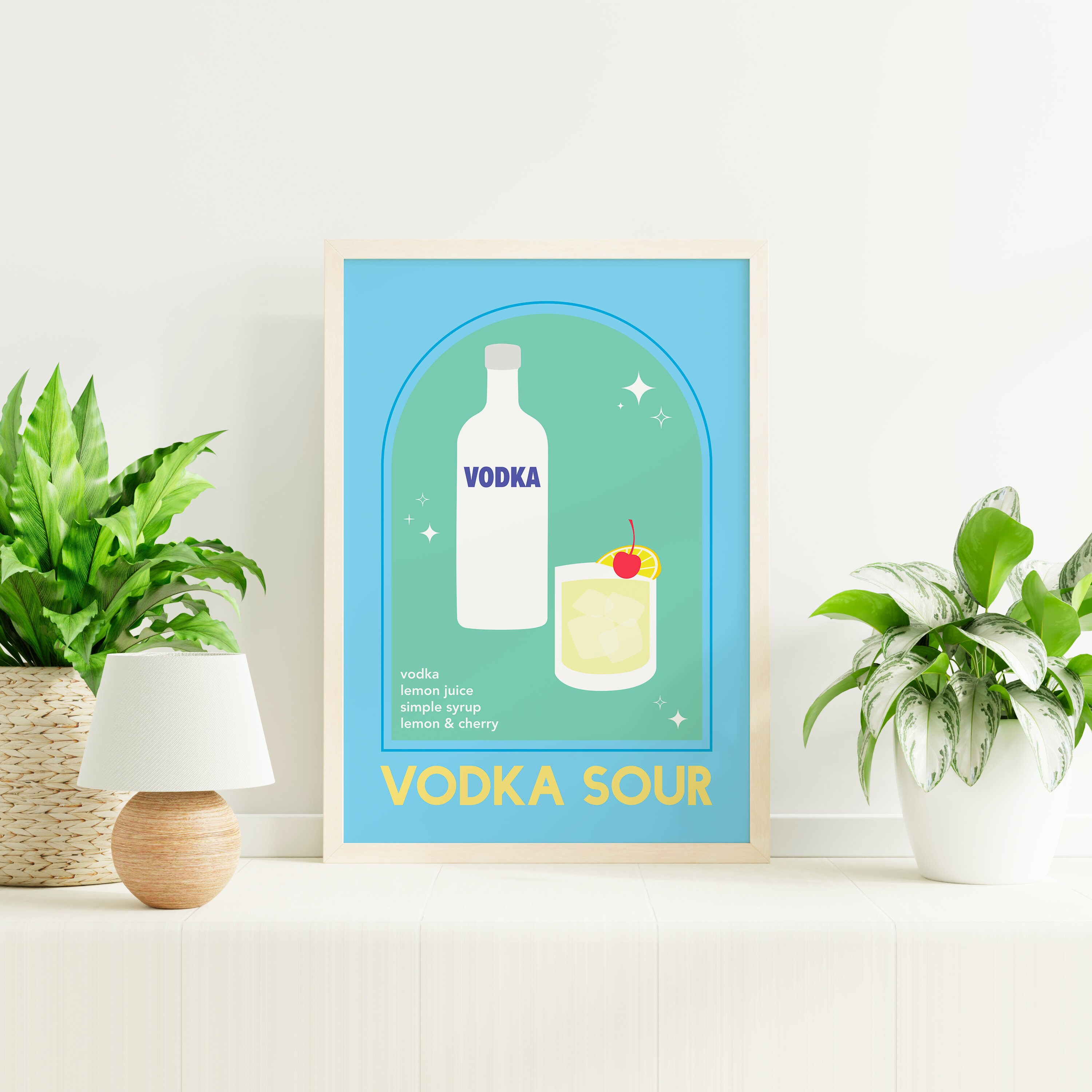Vodka Sour Cocktail Print - Image 3