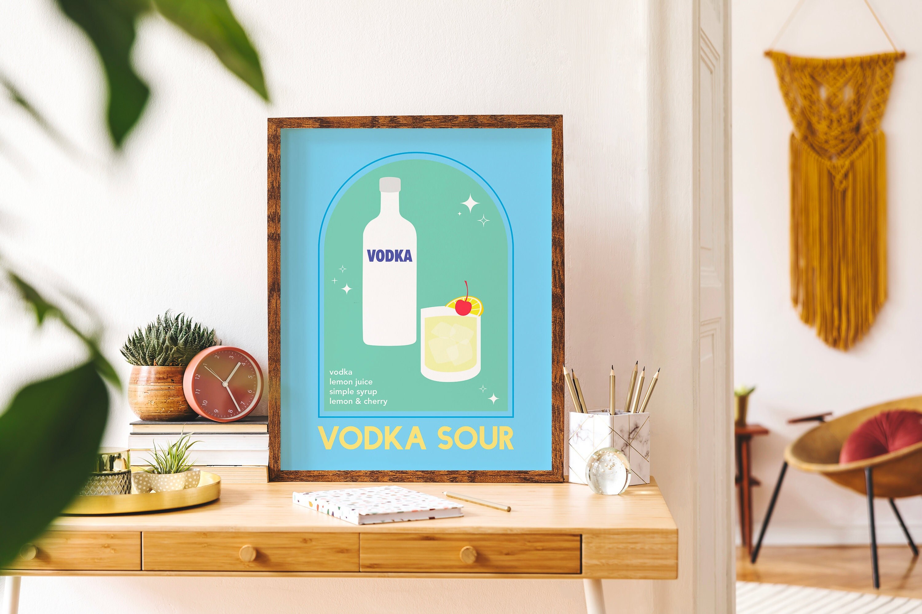 Vodka Sour Cocktail Print - Image 4