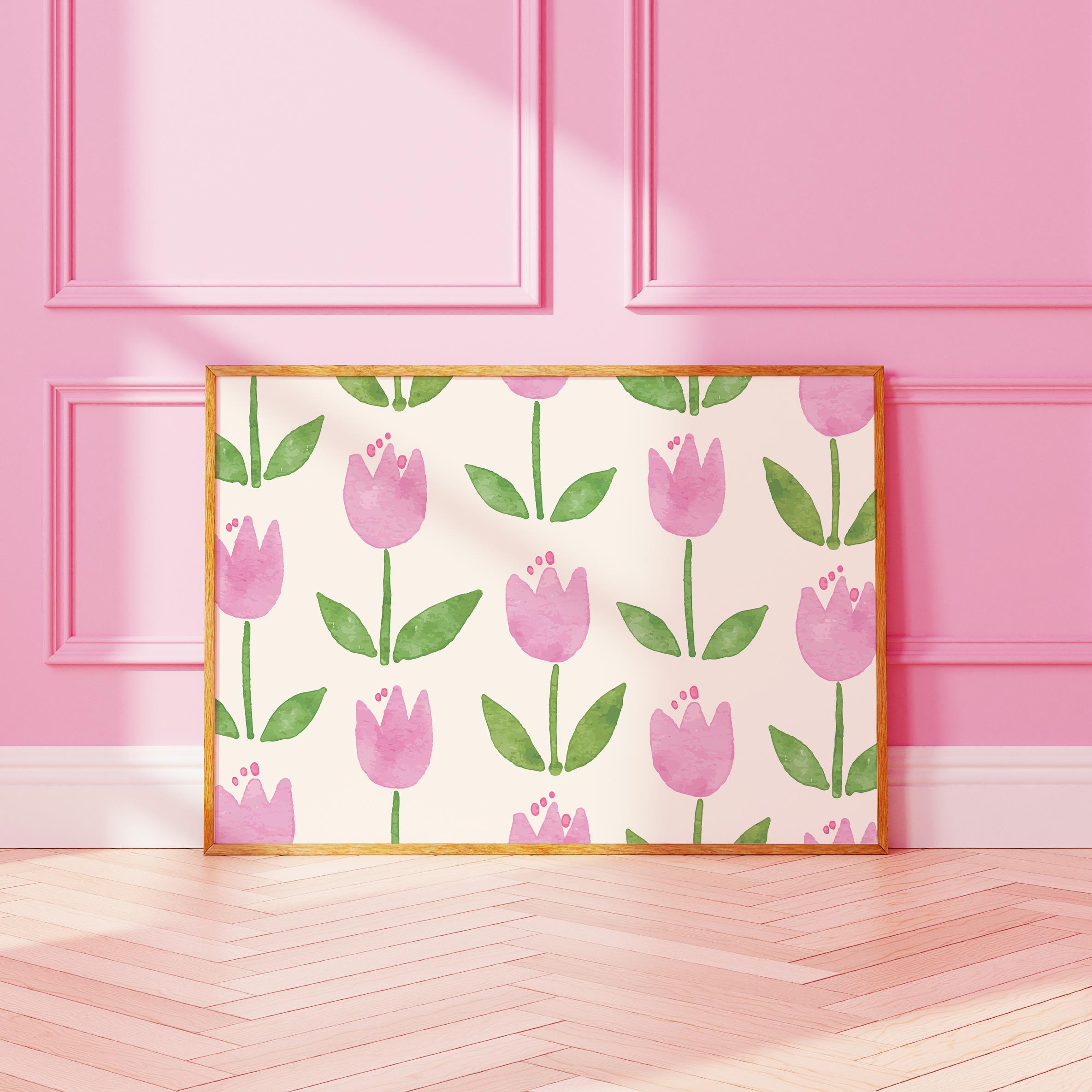 Watercolor Tulips Print